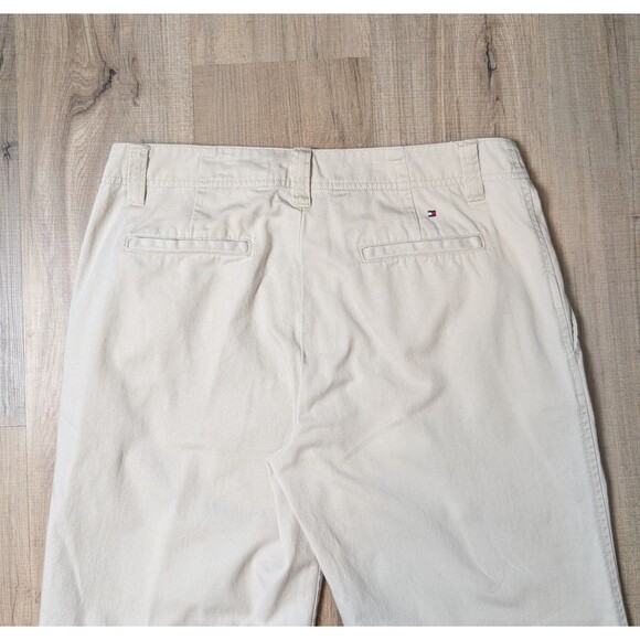 Tommy Hilfiger Size 8 Chino Khaki Pants Cotton Straight Leg Beige Casual Chic - Picture 5 of 10